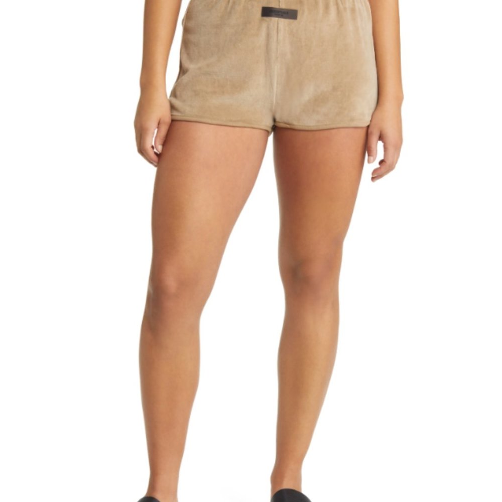 Fear of God Essentials Cotton Blend Velour Shorts - Women's M